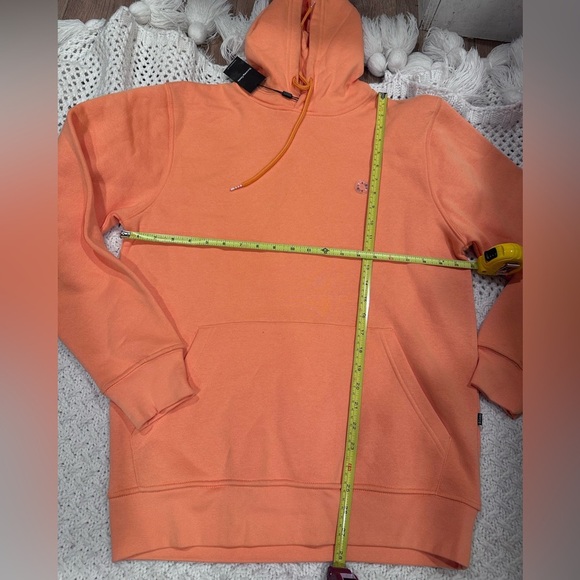 New Barney Cools Men’s Medium Orange Hooded Sweatshirt - Picture 7 of 9